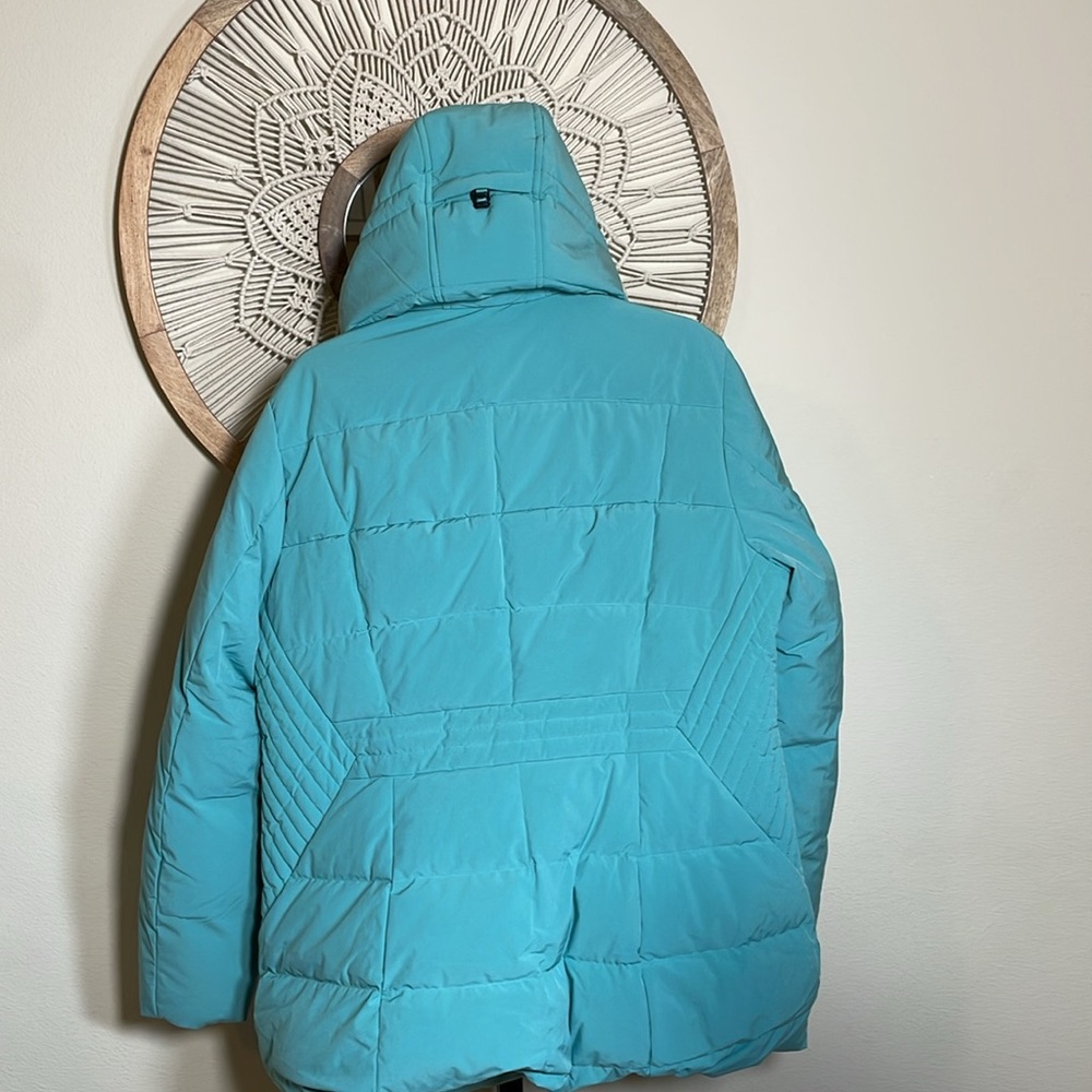 Lands' End Regular Comfort Stretch Mixed Quilted Down Coat woman’s XL NWT - Picture 13 of 15